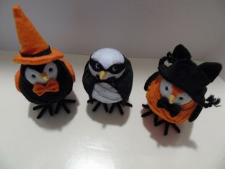 Three Halloween Featherly Friends Wondershop Birds Target Without Tag