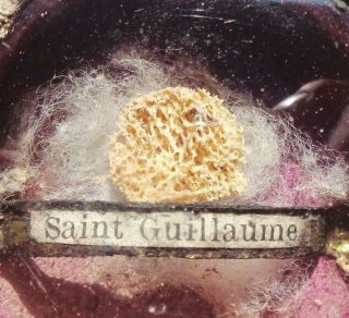 Antique Reliquary Box With 1st Class Relic To Saint Guillaume (saint William)