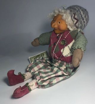 Gnome Shelf Sitter Elf Fairy Troll Artist Signed OOAK UNIQUE 3