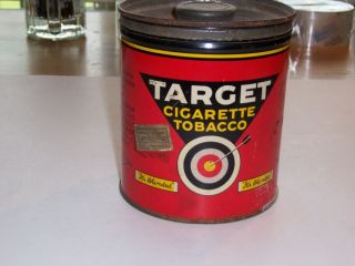 Vintage Empty Target Cigarette Smoking Tobacco Tin/can