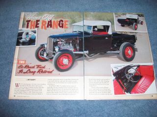 1931 Ford Roadster Pickup Truck Hot Rod Article " Home Off The Range "