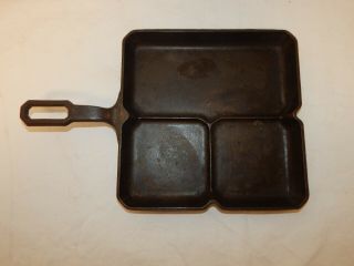 Vintage Griswold Cast Iron Colonial Breakfast Skillet 666 " Patent Applied For ".