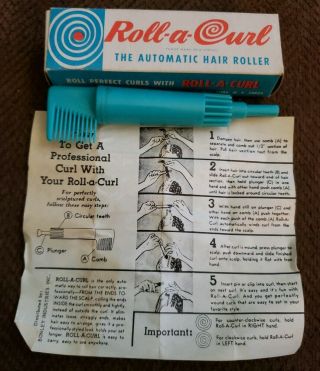 Vtg Roll - A - Curl Automatic Hair Curler Pin Curl Setter Bouffant Style