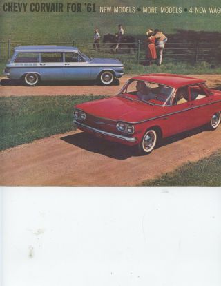 1961 Chevrolet Corvair Advertising Brochure (6 Pages,  Full Color,  All Models)