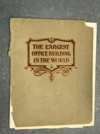 Hudson & Manhattan Rr (hudson Tubes) Booklet " The Largest Offic Bldg In World "
