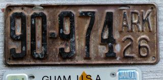 1926 Arkansas License Plate