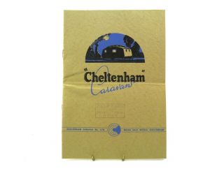 Art Deco Printed Advertising Sales Brochure Cheltenham Caravans Maida Vale