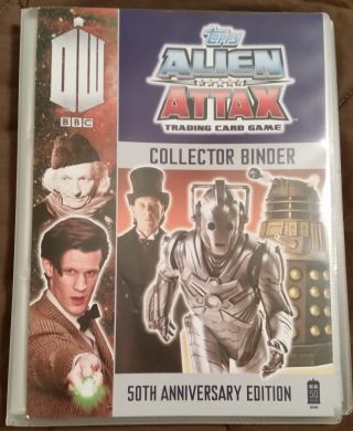 Doctor Who Alien Attax 50th Anniversary Trading Card Set With Binder