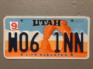 Utah License Plate Life Elevated Arch W06 - 1nn