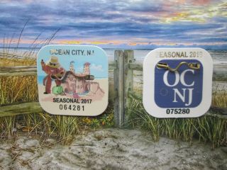 2017 & 2018 Ocean City Jersey Seasonal Beach Badges/tags