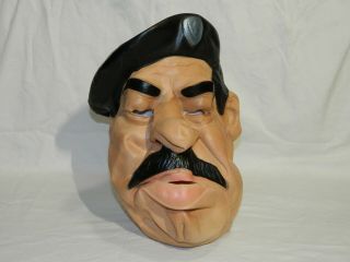 Cesar Masque Saddam Hussein Mask 1990 Halloween Costume Great Vintage