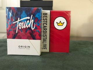 1 Deck Of Origin Playing Cards By Cardistry Touch & 1 Deck Of Bca Red Logo Ed.