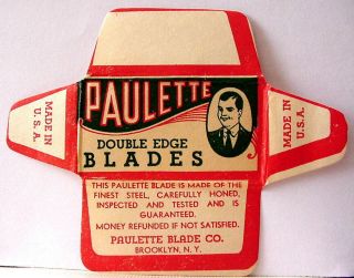 Vintage Rare Paulette De Safety Razor Blade