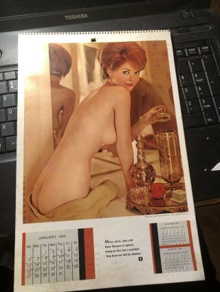 Playboy Playmate Calendar 1963 Pin - Ups Nude W/ No Outer Sleeve