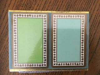 Tiffany Playing Cards 2 Deck Blue And Green Never Opened