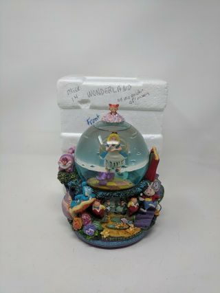 Disney Alice In Wonderland Drink Me Snow Globe " All In The Golden " W/ Styrofoam