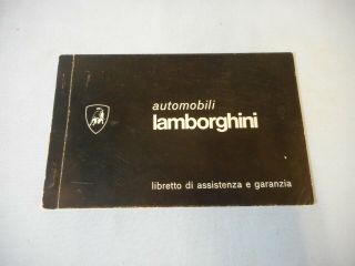Factory Issued Lamborghini Libretto Di Assistenza E Garanzia - Booklet