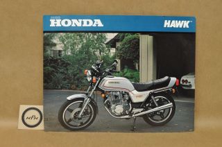 Vintage Oem 1980 Honda Cb400 T Hawk Specifications Spec Sheet Brochure
