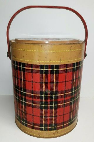 Vintage Skotch Kooler Red Plaid By Hamilton 4 Gallon Design Cooler Tailgate