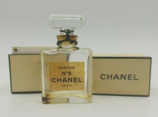 Vintage Miniature Chanel No.  5 Empty Perfume Bottle And Box