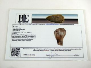 Fine Ohio Engraved Shell Weeping Eye Mask with Arrowheads Artifacts 4