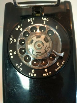 AT&T Black Rotary Dial Wall Mount Phone 2