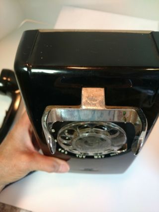 AT&T Black Rotary Dial Wall Mount Phone 6