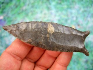 Fine 3 3/4 Inch G10 Kentucky Cumberland Point With Arrowheads Artifacts
