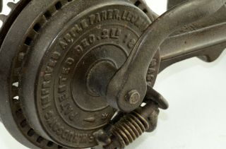 Antique F.  W.  Hudson Improved Cast Iron Apple Parer Peeler Corer Pat Dec 2nd 1862 2