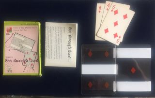 Tenyo See Through Card T - 77 Vintage Magic Trick 1976 & Instructions