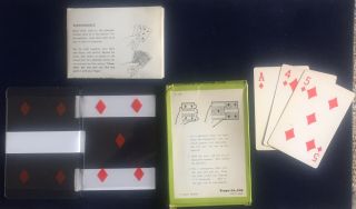 Tenyo See Through Card T - 77 Vintage Magic Trick 1976 & Instructions 2