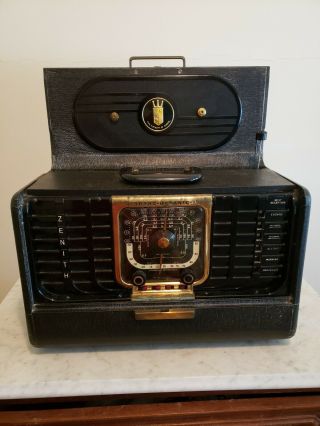 Zenith Transoceanic G500 World Band Ham Tube Portable Radio With Operating Guid