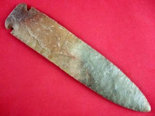 Fine Quality Authentic 6 3/8 Inch Missouri Dovetail Point Indian Arrowheads