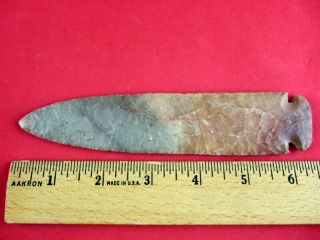 Fine Quality Authentic 6 3/8 inch Missouri Dovetail Point Indian Arrowheads 2