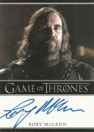 Game Of Thrones Season 2 - Rory Mccann " Sandor Clegane " Autograph Card