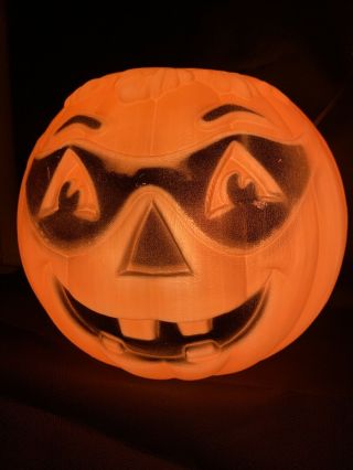 Vintage Halloween Blow Mold Jack O Lantern Illuminated Pumpkin