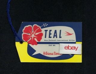 Teal Tasman Empire Airways Limited N.  Z.  Hibiscus Service Luggage Tag