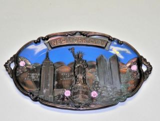 Vintage Nyc Souvenir,  3d Twin Towers,  Statue Of Liberty,  Empire State Bldg 3932