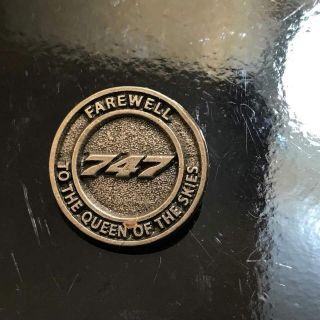 United Airlines Farewell Last Flight Of The Boeing 747 Aircraft Lapel Pin Badge