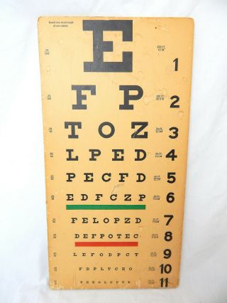 Vintage Group Optometrist Eye Exam Chart Black White Circle Paddle Eye Diagram 2