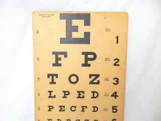 Vintage Group Optometrist Eye Exam Chart Black White Circle Paddle Eye Diagram 3
