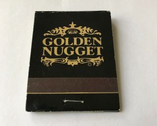 Golden Nugget Hotel Casino Las Vegas Vintage Matchbook Travel Souvenir Unstruck 2