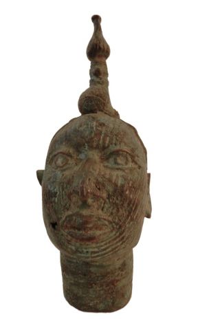 Ife Bronze Head Of A Queen Yoruba Nigeria African 8 " H