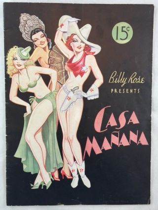 Burlesque Pinup Sally Rand 1936 Texas Centennial Fort Worth Casa Manana Program