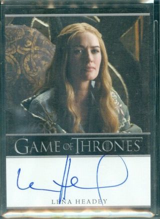 Game Of Thrones Season 1 Lena Headey As Queen Cersie Lannister Autograph Card