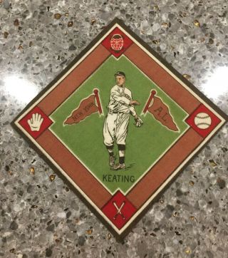 Ray Keating 1914 B18 Baseball Blanket York Al,  Green If,  Red Bases Ex