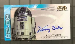 2002 Star Wars Widevision Attack Of The Clones Kenny Baker R2 - D2 Signed Auto