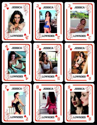 Jessica Lowndes 1 Box With 54 Poker Playing Cards - Argentina - Nib