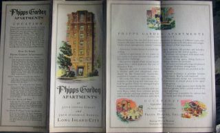1931 Phipps Garden Apartments Floor Pan Brochure Sunnyside Queens Nyc 2