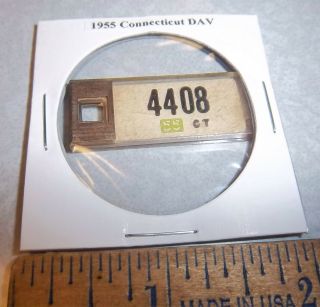 1955 Connecticut 4408 Dav Mini License Plate Keychain Disabled American Vet